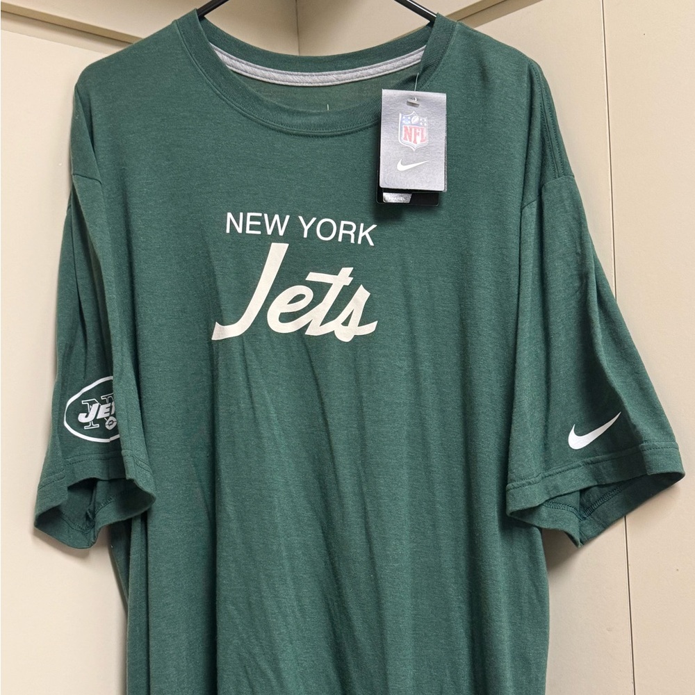 Vintage 2013 New York Jets Retro Tee NFL T-Shirt Green Short Sleeve Tee NWT XXL